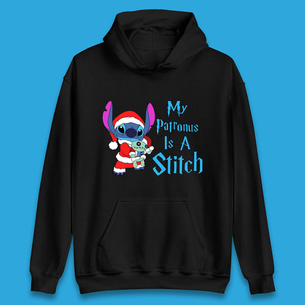 My Patronus Is A Stitch Disney Christmas Santa Stitch And Scrump Xmas Lilo And Stitch Unisex Hoodie