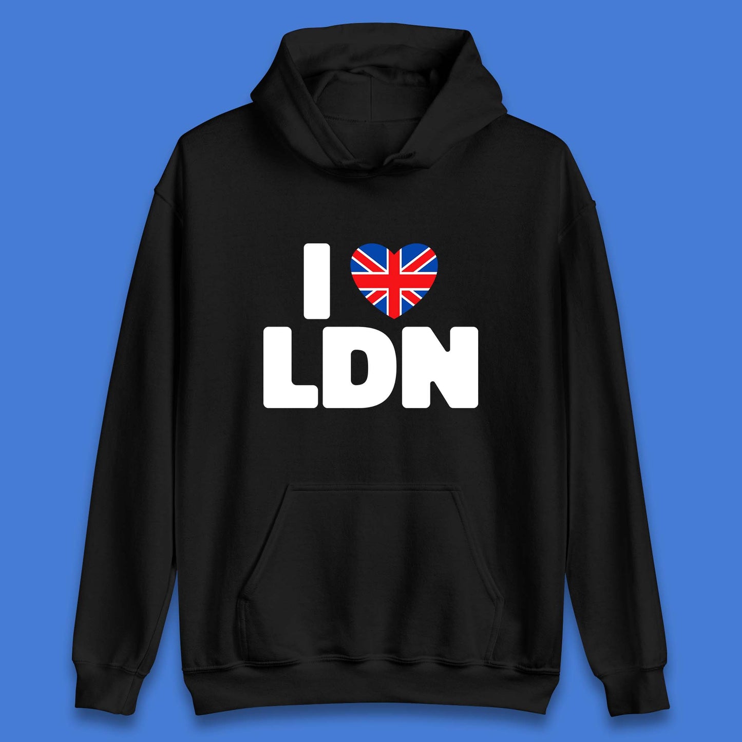 I Love LDN UK United Kingdom British England I Love London Unisex Hoodie