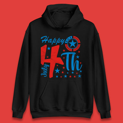 Happy 4th July United States Of America Independence Day Patriotic Celebration Fourth Of July Unisex Hoodie