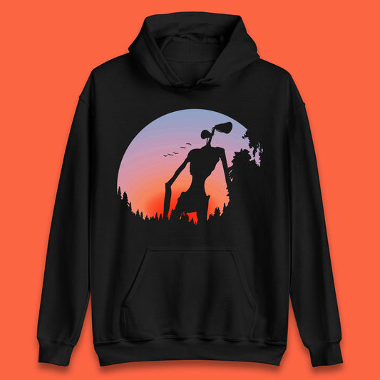 Alien Siren Head Horror Halloween Creature Urban Legend Story Myth Story Tale Vintage Halloween Meme Unisex Hoodie