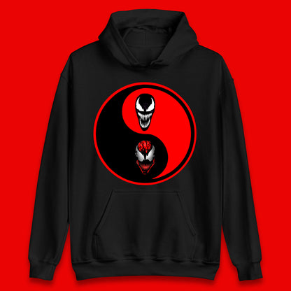 Marvel Comics Carnage And Venom Fictional Movie Character Anime Yin Yang Spoof Unisex Hoodie