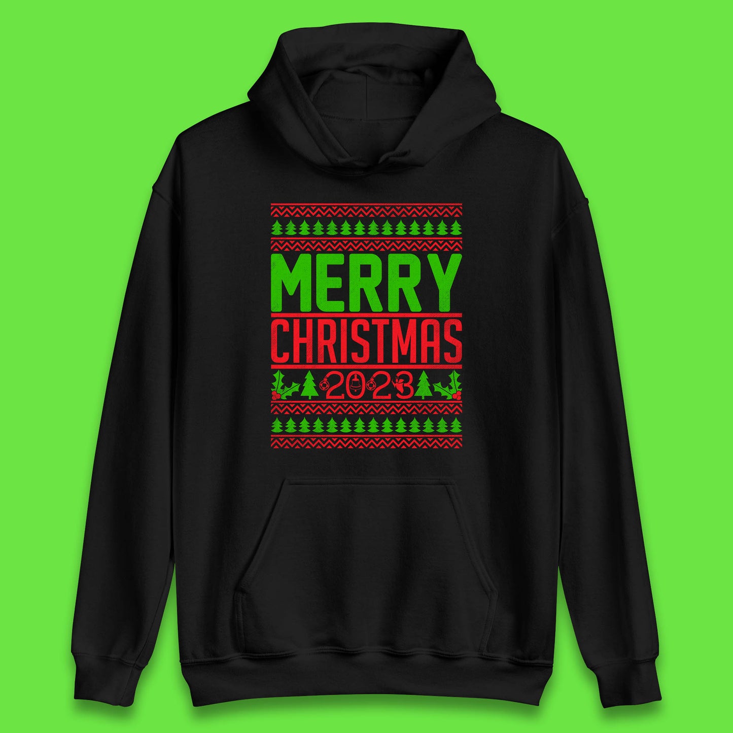 Merry Christmas 2023 Winter Holiday Festive Celebration Xmas Gift Unisex Hoodie