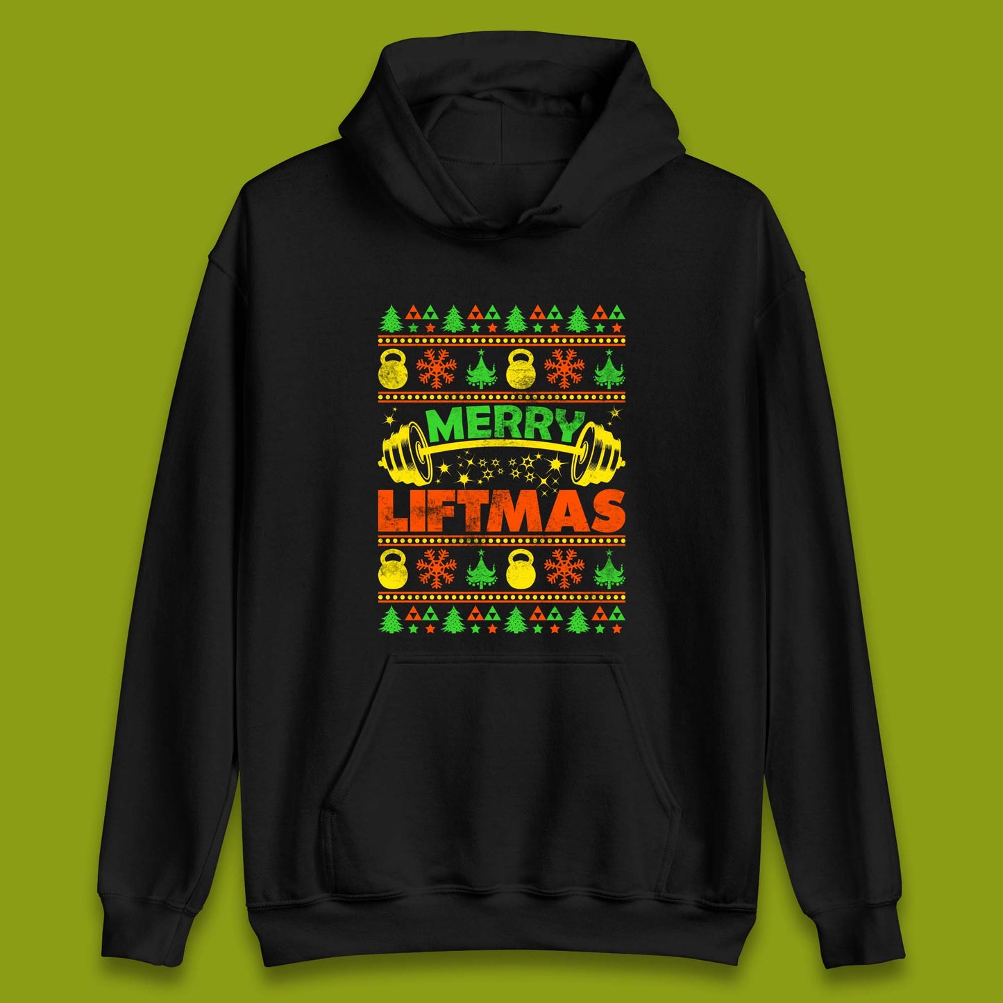 Merry Liftmas Christmas Unisex Hoodie
