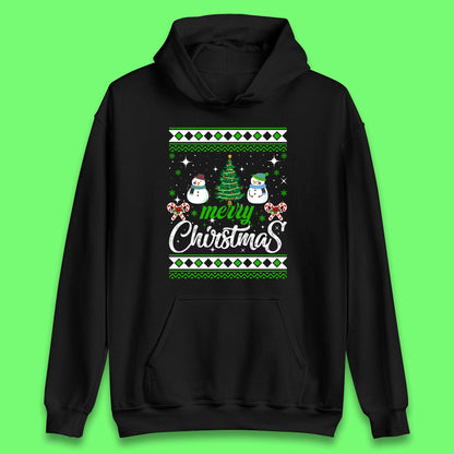 merry christmas snowman hoodie