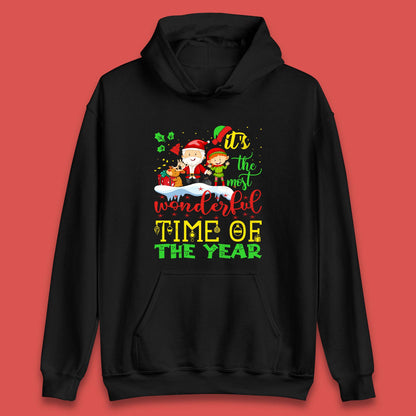 santa reindeer and elf hoodie