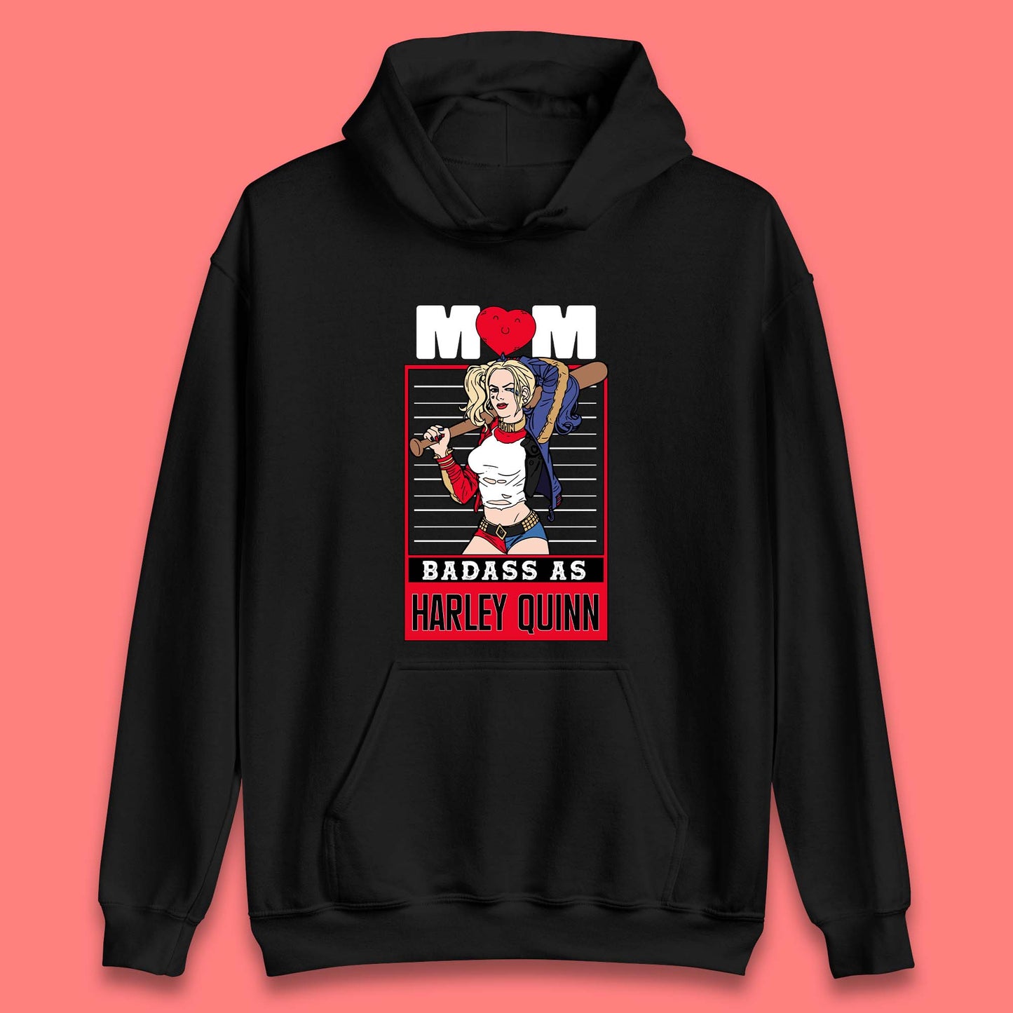 Mom Badass as Harley Quinn Unisex Hoodie