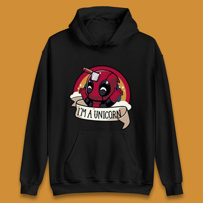 I'm A Unicorn Funny Deadpool Rainbow Colors Marvel Avengers Superhero Fictional Character Unisex Hoodie