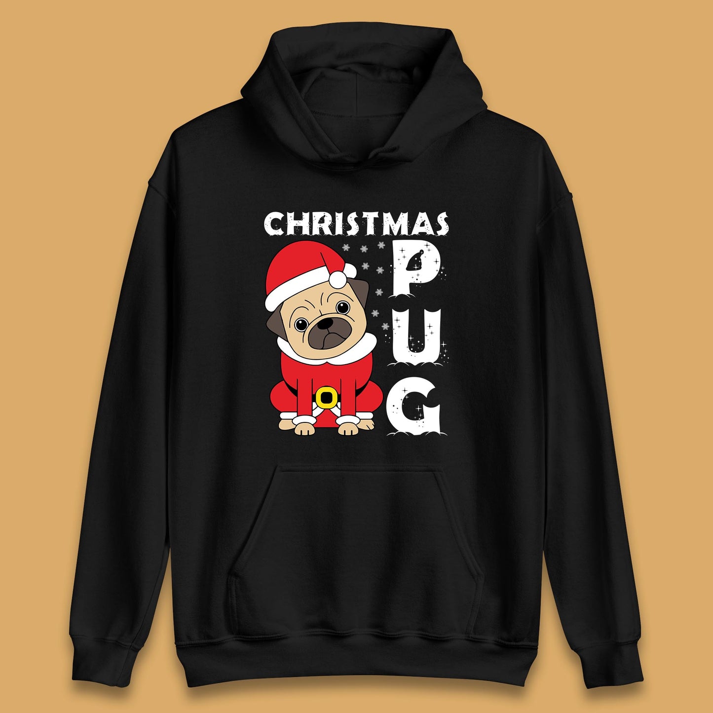 christmas pug dog hoodie