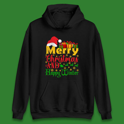 merry christmas and happy winter hoodie