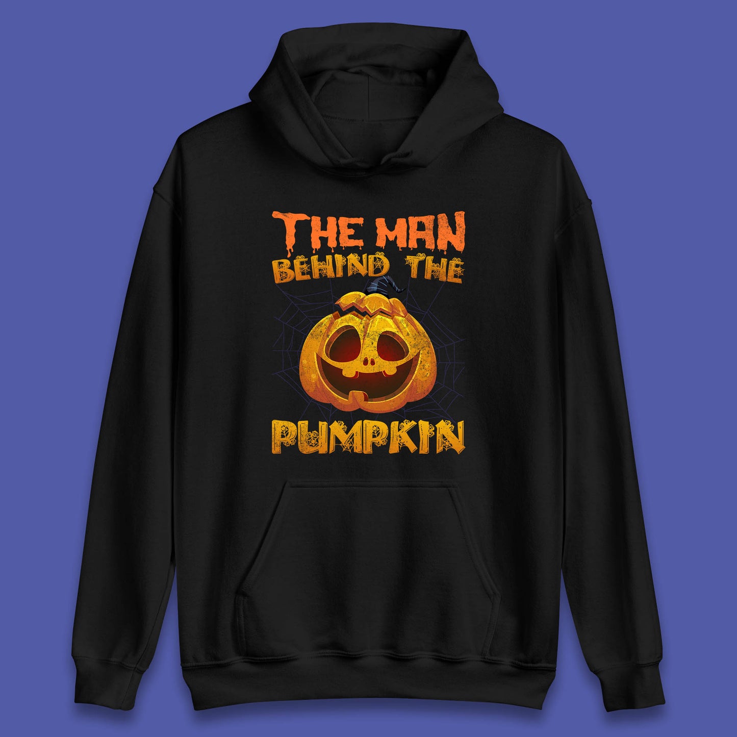 The Man Behind The Pumpkin Halloween Pregnancy Baby Announcement New Dad Gift Unisex Hoodie