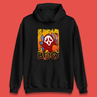 Stitch Scream Ghostface Disney Halloween Horror Movie  Disney Lilo & Stitch Unisex Hoodie
