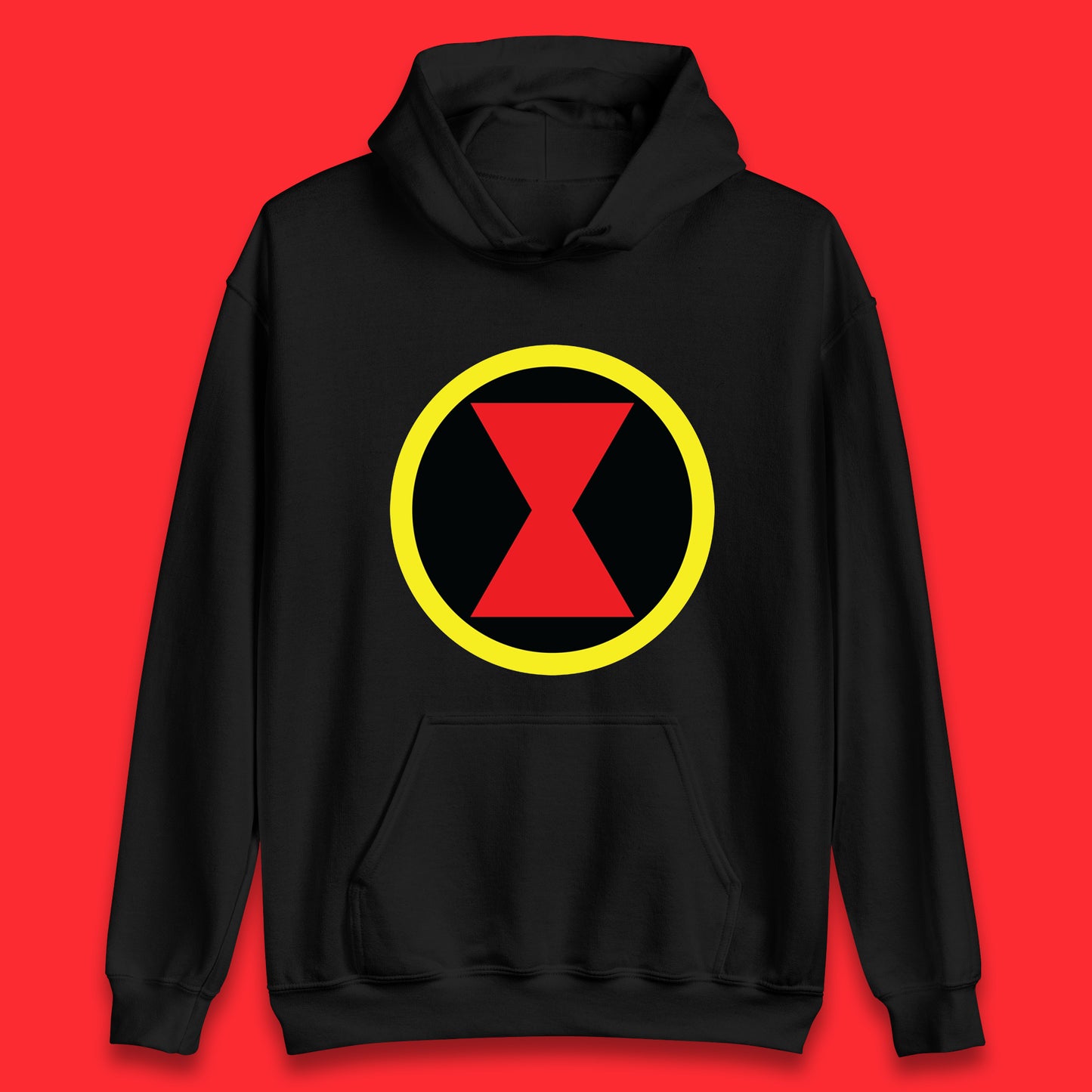 Black Widow Diy Black Symbol Logo Marvel Avengers Superhero Marvel Comics Gift for Marvel Fan Unisex Hoodie
