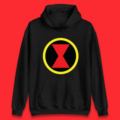 Black Widow Diy Black Symbol Logo Marvel Avengers Superhero Marvel Comics Gift for Marvel Fan Unisex Hoodie