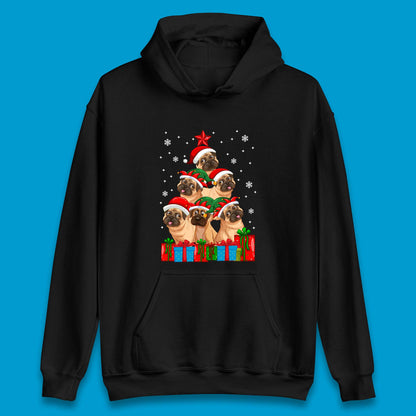 pug dog christmas hoodie