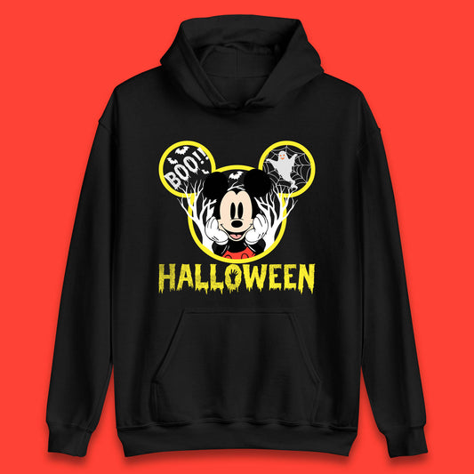 Disney Halloween Mickey Mouse Minnie Mouse Boo Ghost Horror Scary Disneyland Trip Unisex Hoodie