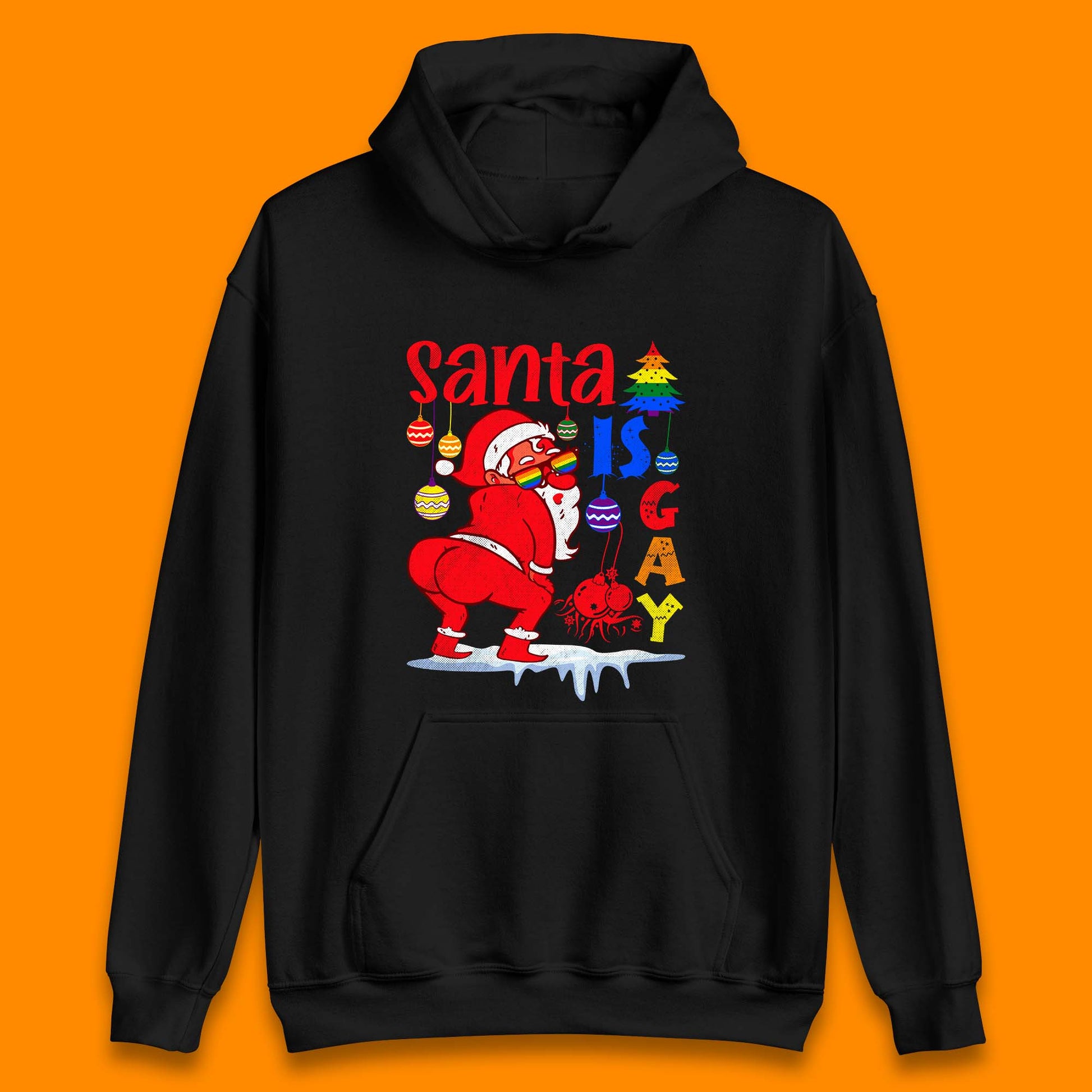 gay pride christmas hoodie