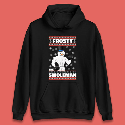 Frosty The Swoleman Christmas Gym Unisex Hoodie