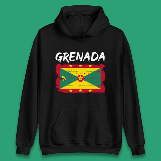 Grenada Flag Distressed Grenadian Heritage Country In The Caribbean Unisex Hoodie
