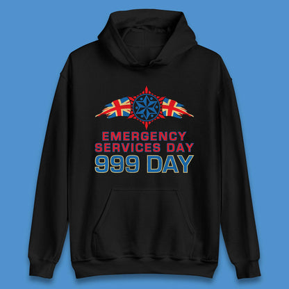 Emergency Services Day 999 Days United Kingdom Emergency Services First Responder Annual Holiday Unisex Hoodie