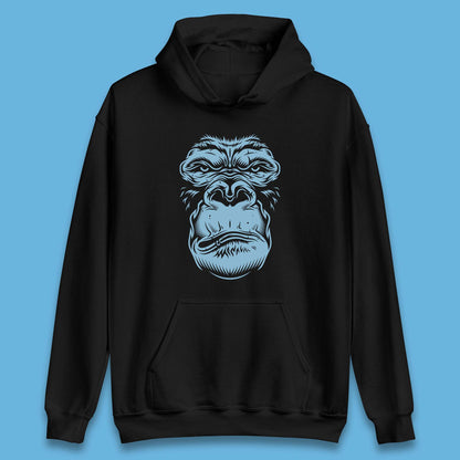 Angry Gorilla Face Scary Wild Angry Monkey Unisex Hoodie