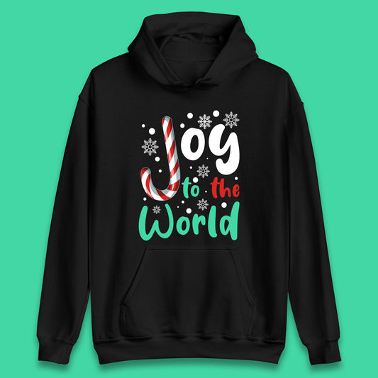 joy to the world christmas candy cane hoodie