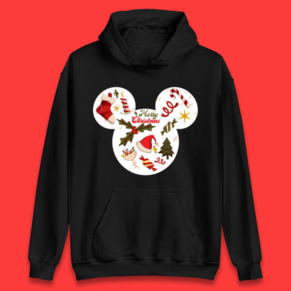 merry christmas disney mickey mouse head hoodie