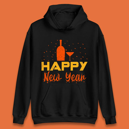 Happy New Year Wine Drinking Unisex Hoodie