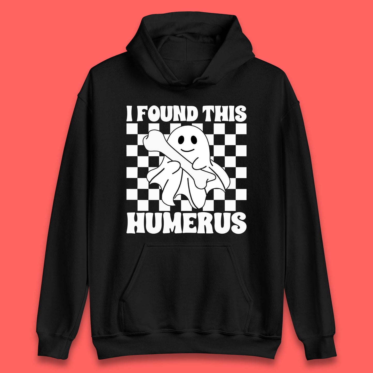 I Found This Humerus Halloween Bone Joke Funny Ghost Halloween Costume Unisex Hoodie