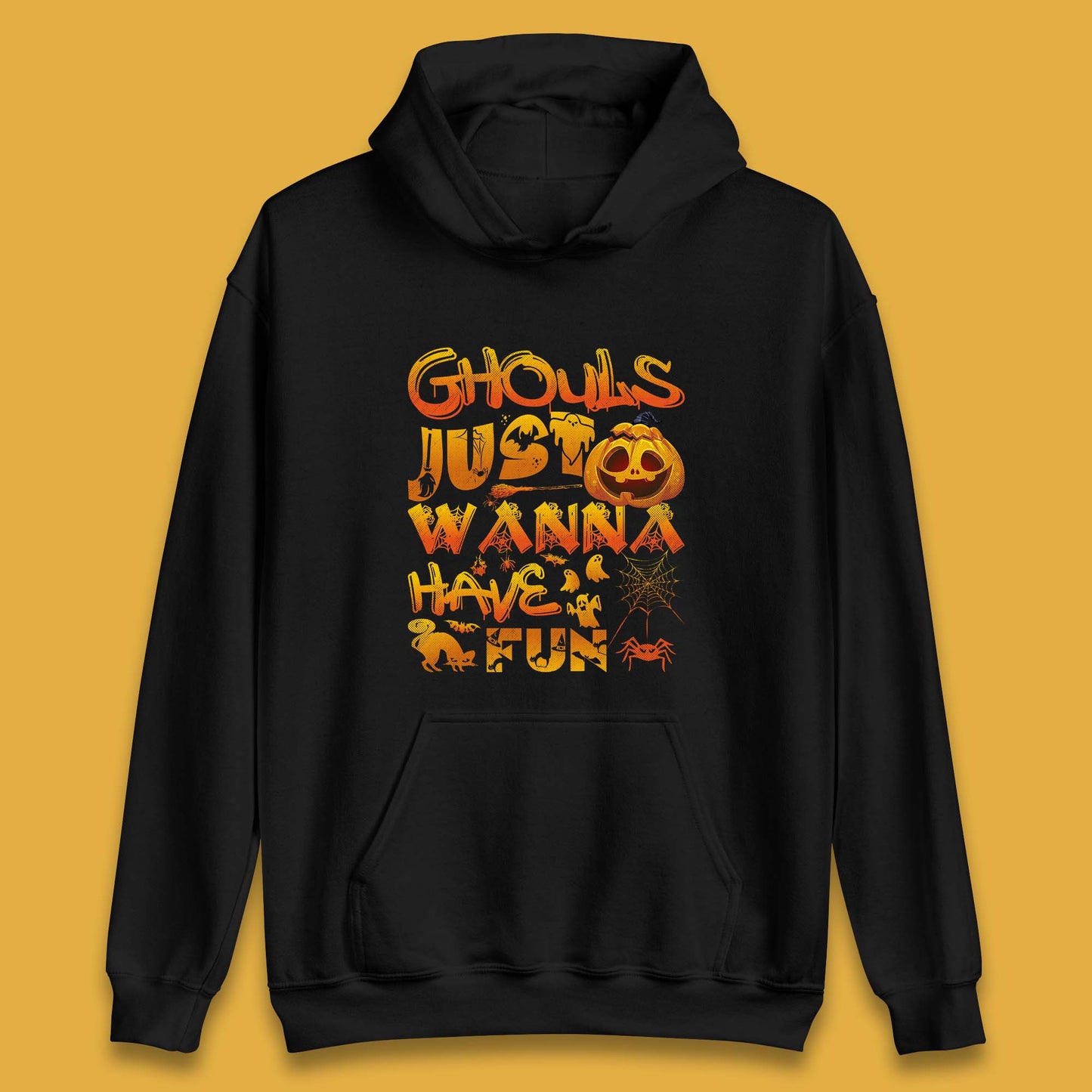 Ghouls Just Wanna Have Fun Halloween Disco Ghost Ghouls Night Out Spooky Season Unisex Hoodie