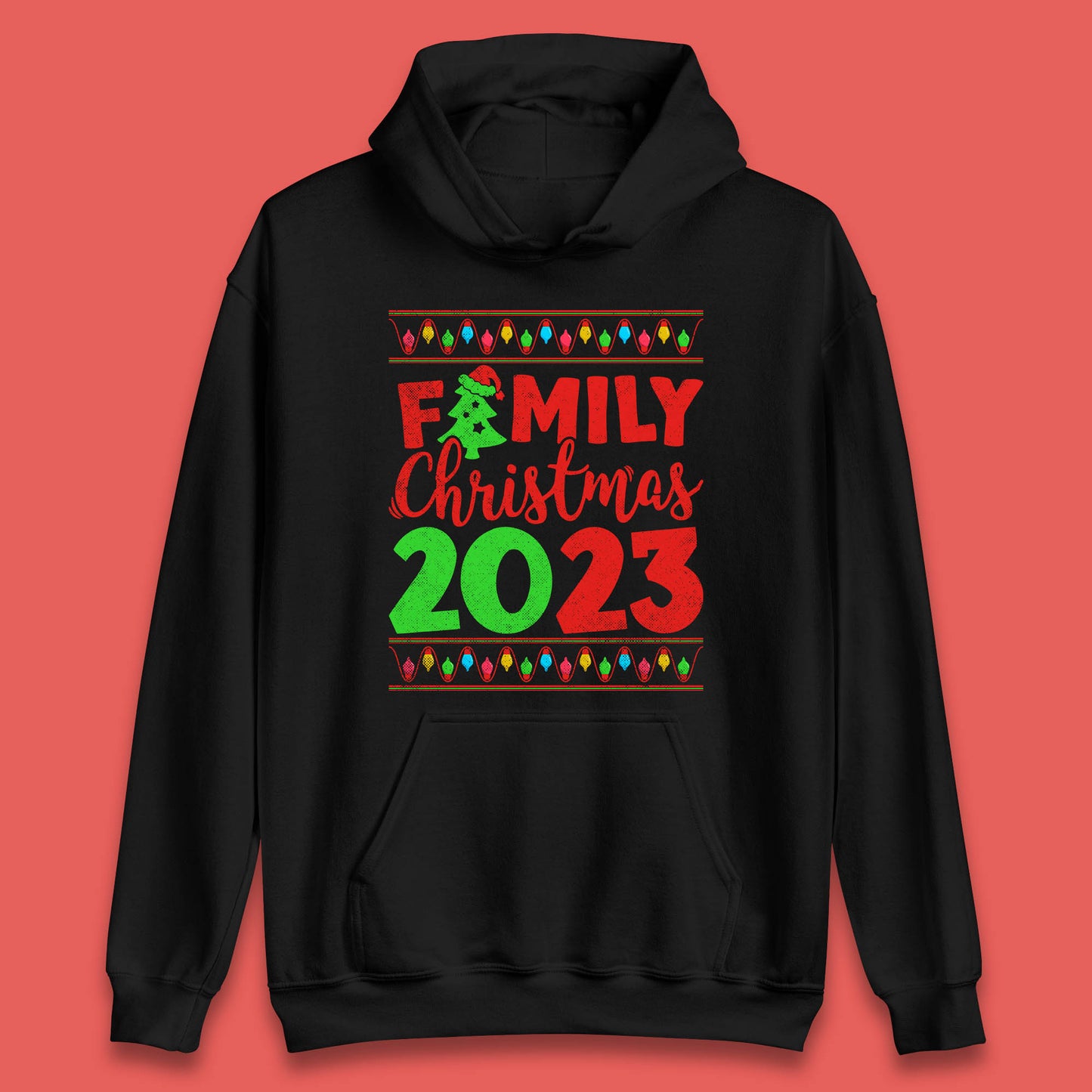 Family Christmas 2023 Merry Christmas Squad Xmas Matching Costume Unisex Hoodie