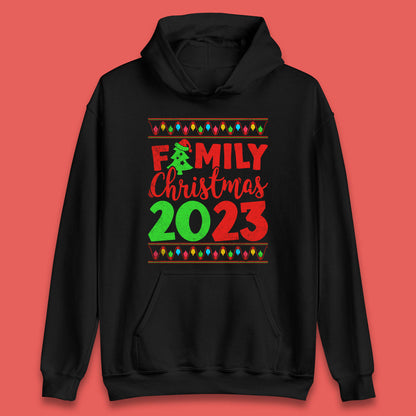 Family Christmas 2023 Merry Christmas Squad Xmas Matching Costume Unisex Hoodie
