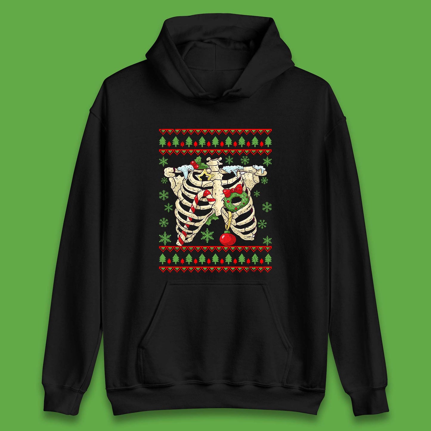 Christmas Ribs Skeleton Unisex Hoodie