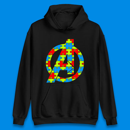 Marvel Avengers Autism Avenger Logo Autism Awareness Day Superhero Autism Is Your Super Power  Unisex Hoodie