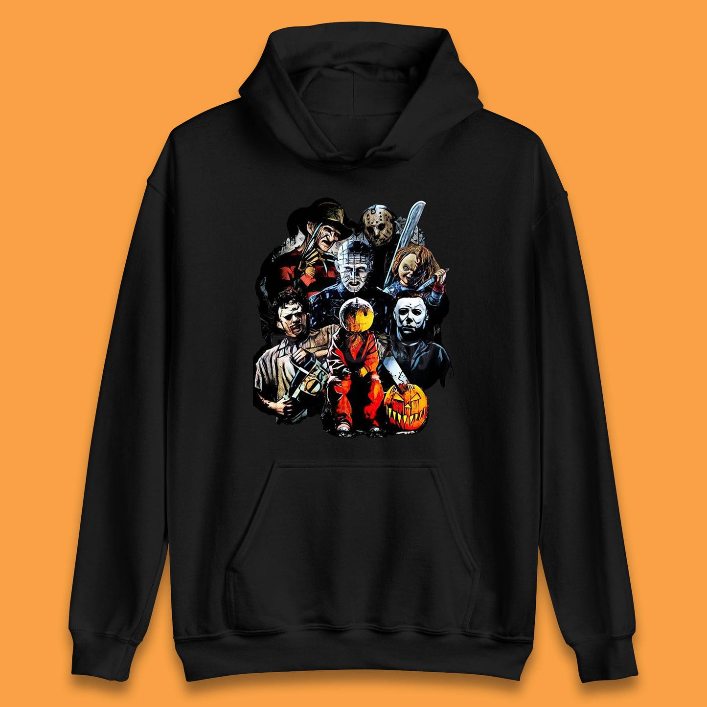 Halloween Horror Movie Characters Friends Halloween Villians Serial Killers Unisex Hoodie