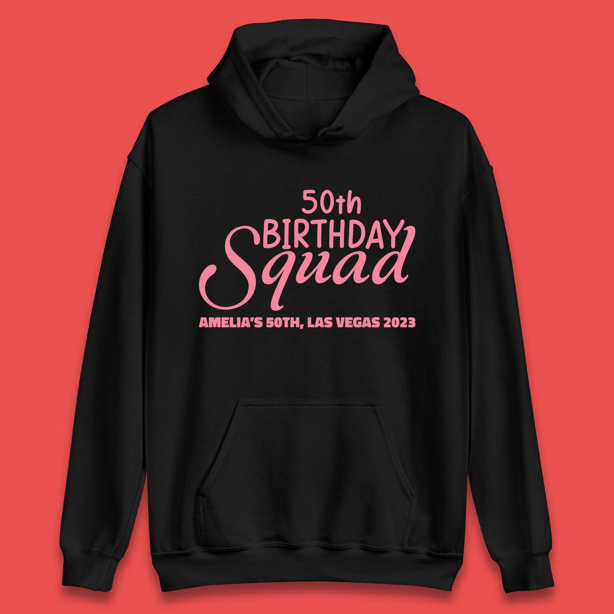 Personalised Birthday Squad Custom Birthday Year Your Name City And Year Birthday Party Unisex Hoodie