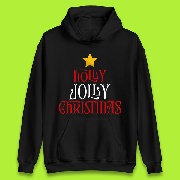 Holly Jolly Christmas Vibes Christmas Tree Festive Merry Xmas Unisex Hoodie