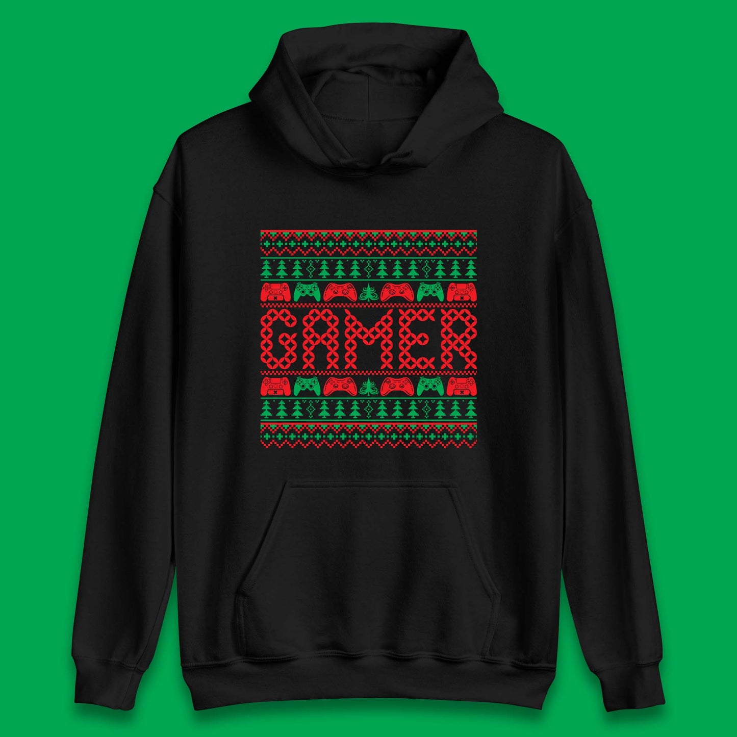 christmas gamer controller hoodie