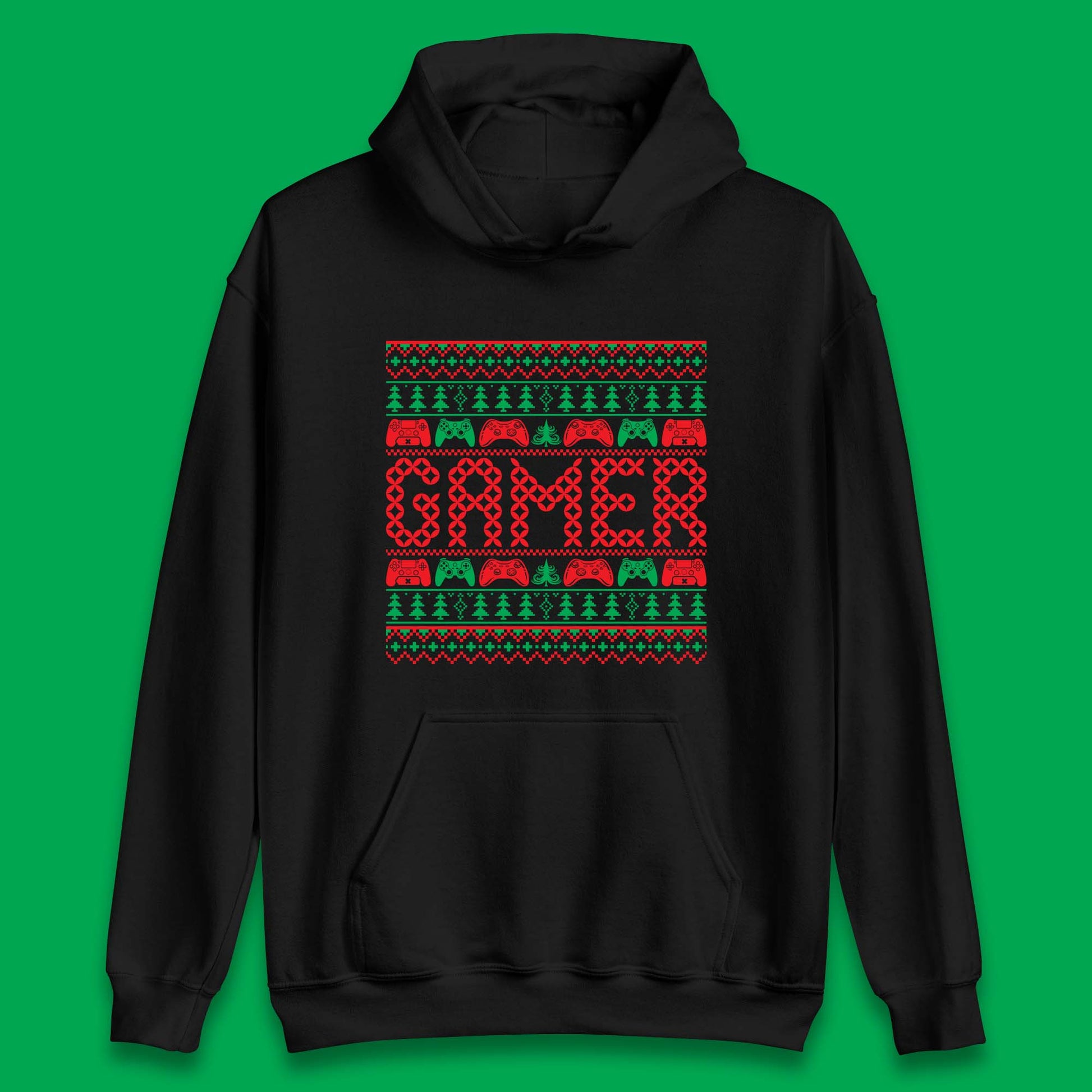 christmas gamer controller hoodie