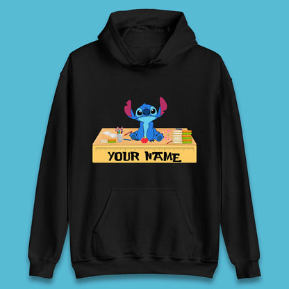 Personalised Disney Stitch Welcome Back To School Your Name Lilo & Stitch School First Day Of School Unisex Hoodie