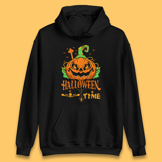 Halloween Time Scary Face Jack O Lantern Horror Pumpkin Halloween Scary Night Unisex Hoodie