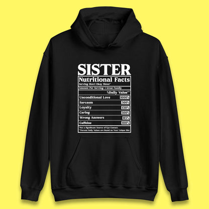 Sister Nutrition Facts Unisex Hoodie