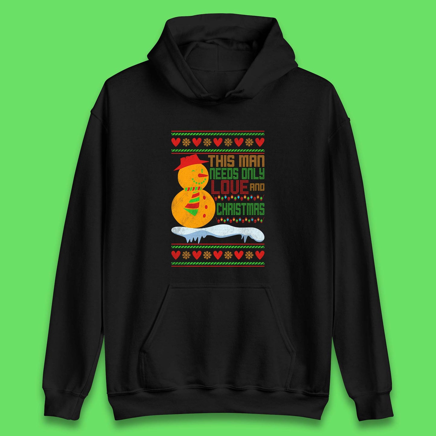 snowman christmas hoodie