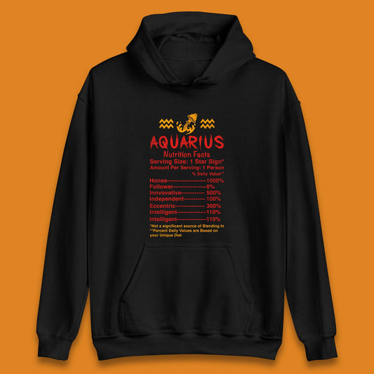 Aquarius Nutrition Facts Unisex Hoodie