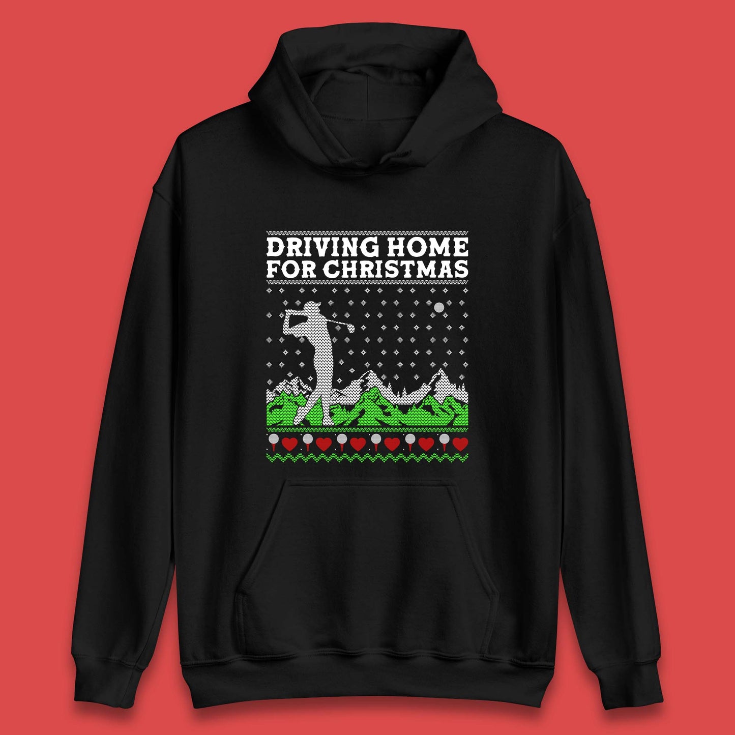 Driving Home For Christmas Golf Unisex Hoodie