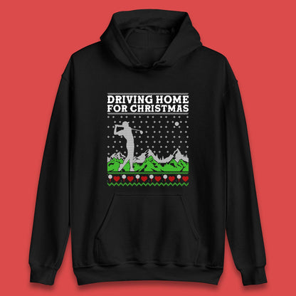 Driving Home For Christmas Golf Unisex Hoodie
