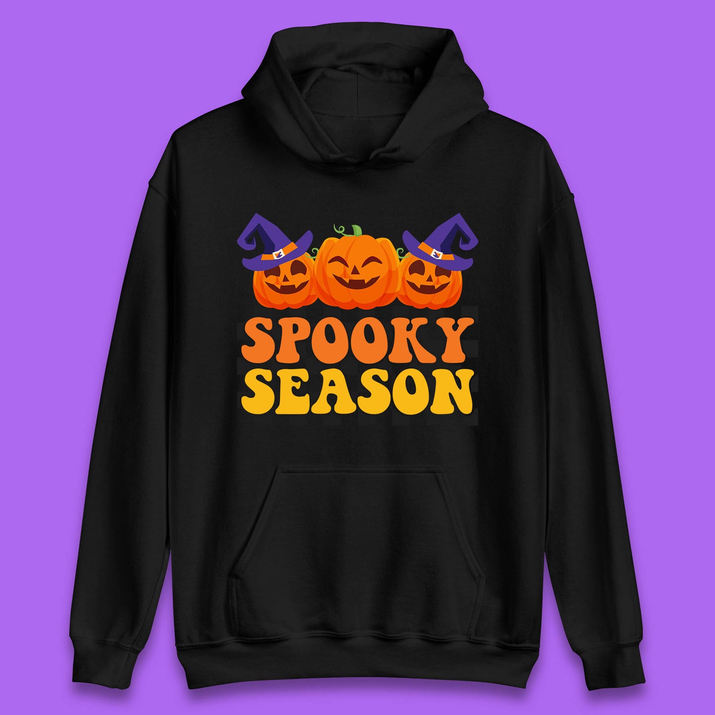 Spooky Season Halloween Jack-O-Lantern Pumpkins Spooky Vibes Unisex Hoodie