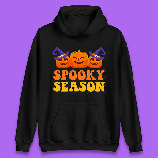 Spooky Season Halloween Jack-O-Lantern Pumpkins Spooky Vibes Unisex Hoodie