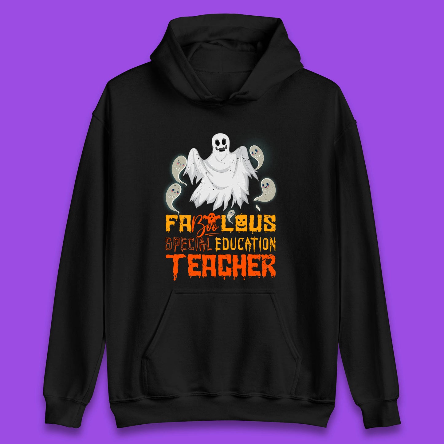 Fabolous Special Education Teacher Halloween Fabulous Spooky Ghost Teacher Unisex Hoodie