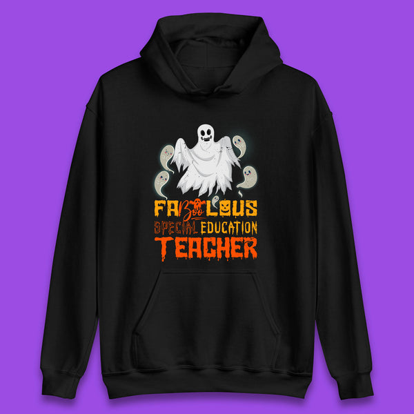 Fabolous Special Education Teacher Halloween Fabulous Spooky Ghost Teacher Unisex Hoodie