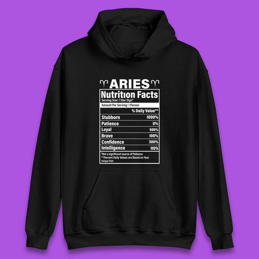 Aries Nutrition Fact Unisex Hoodie